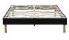 adrien - Solide et Confortable Sommier Tapissier noir + Pieds en 20 cm pour matelas en 160x200 - 2 x 13 Lattes - Montage Rapide